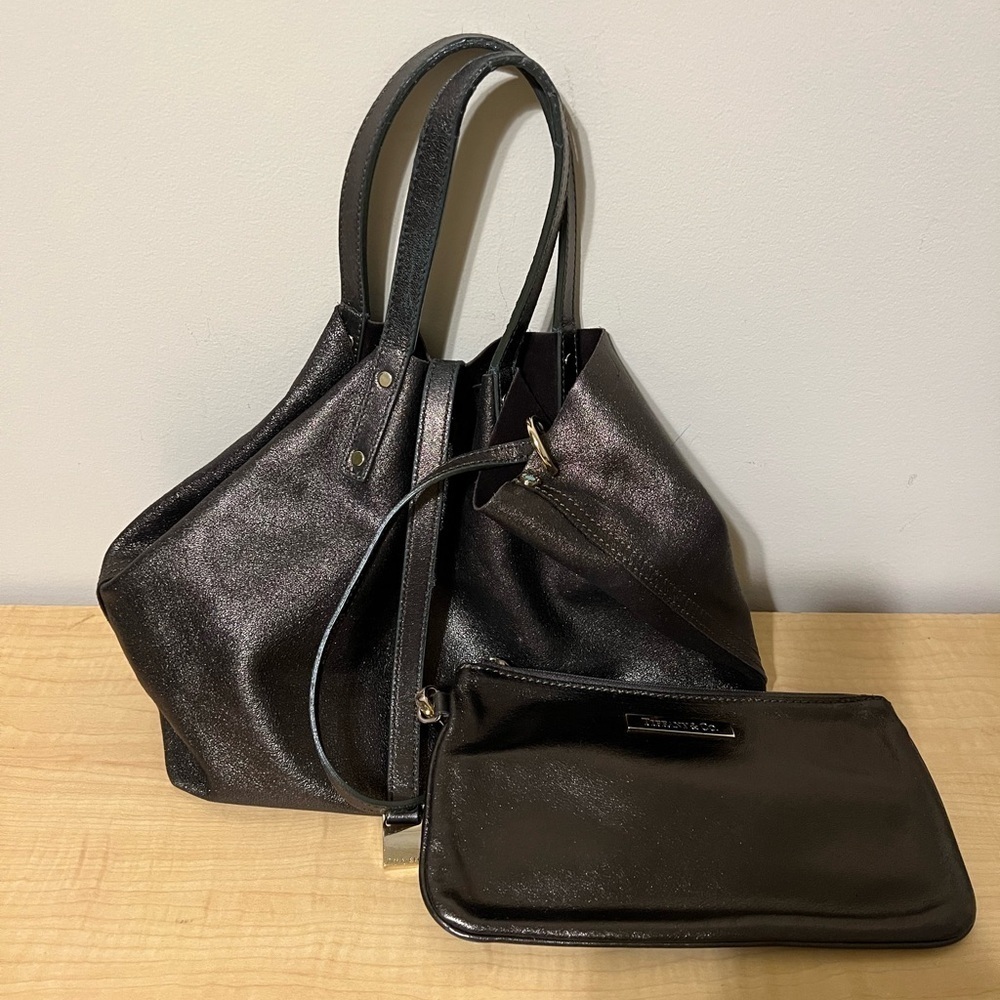 Tiffany Bronze Leather Tote Bag - Picture 2 of 15